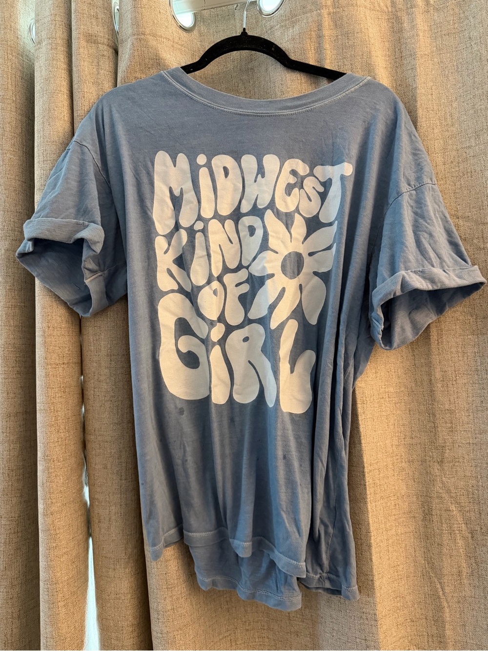 Midwest Kind of Girl Graphic Tee - Soft Blue